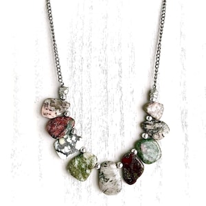 Multi Stones Beaded Necklace