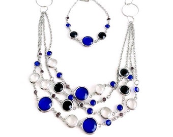 Blue Bubbly Charms Jewelry Set