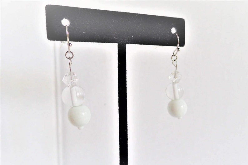 White /& Crystal Layered Jewelry Set