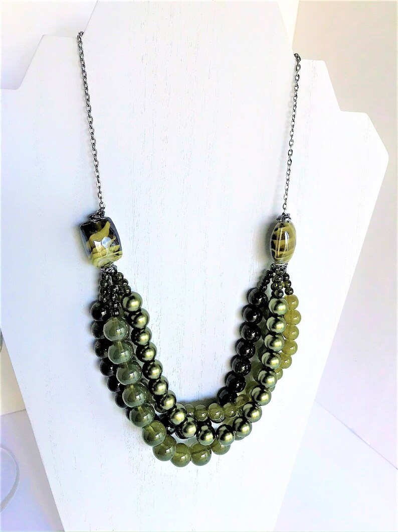 Olive Green Swirl Layered Set