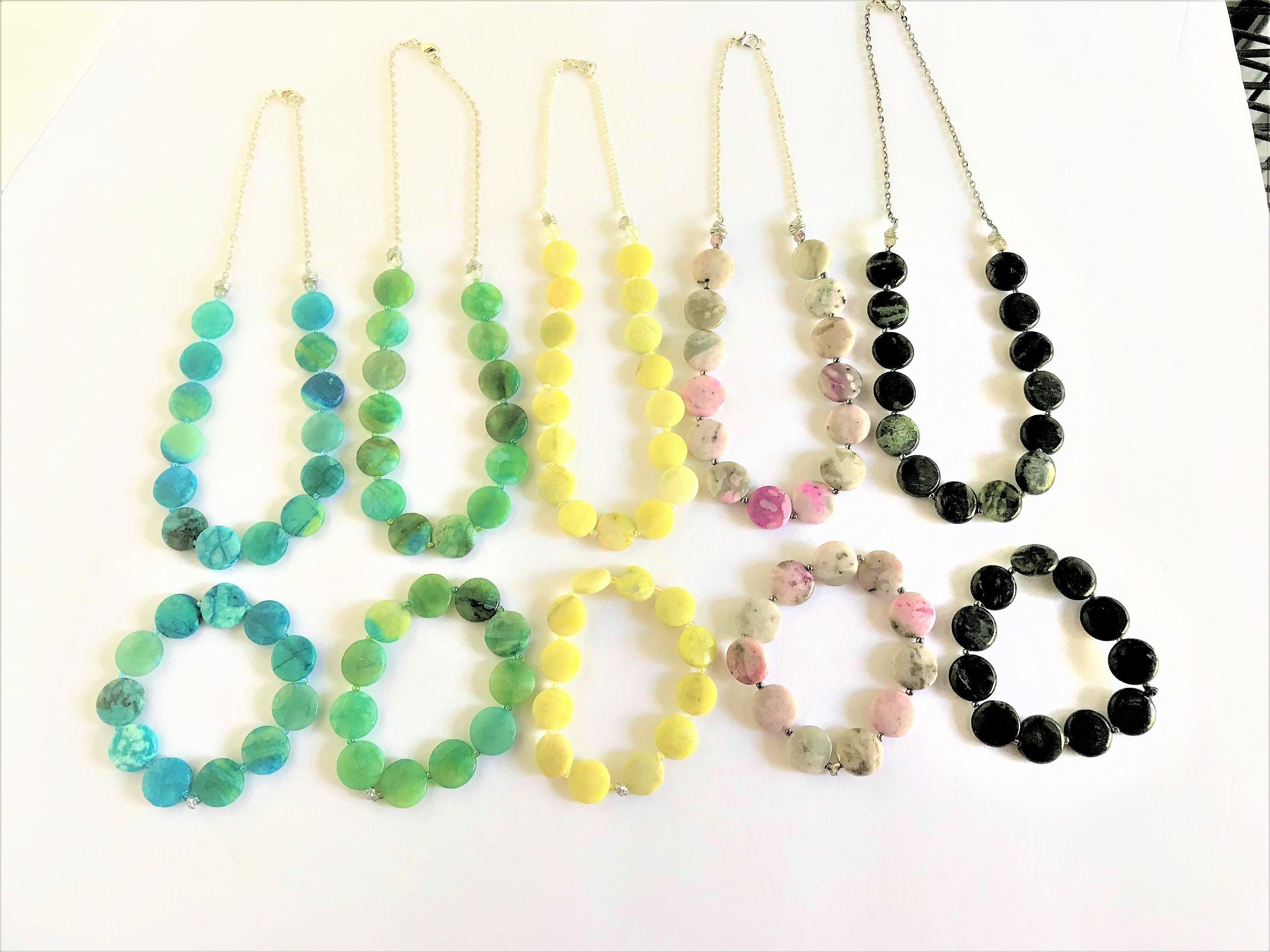flat stone beads