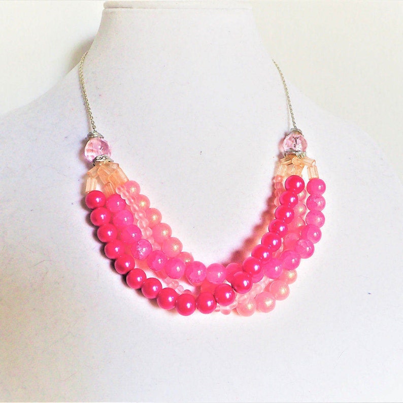 Pink Layered Jewelry Set