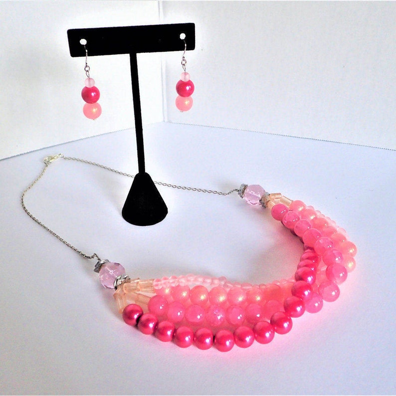 Pink Layered Jewelry Set
