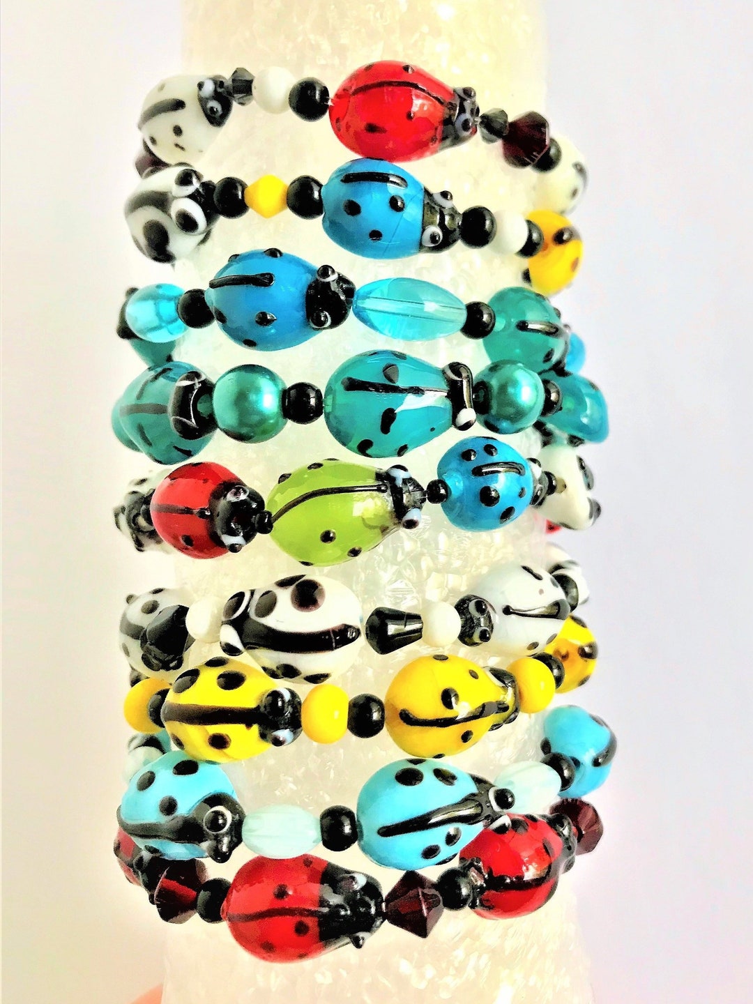 Ladybug Beaded Bracelets for Girls Etsy