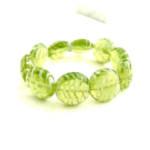 Apple Green & White Swirls Bracelet