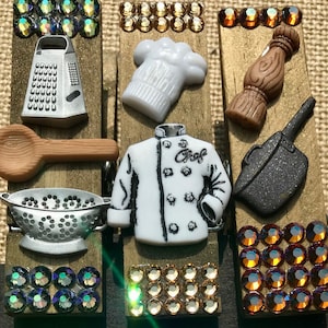 Conjunto de 3 clips magnéticos MASTER CHEF multipropósito con cristales Swarovski. ¡Envoltura de regalo GRATIS incluida!