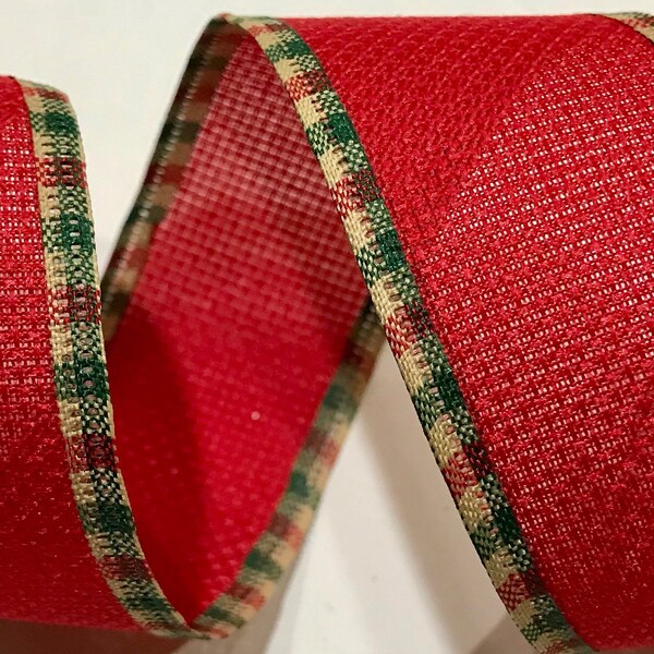 Plaid Wired Ribbon - Etsy