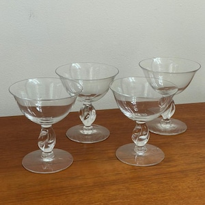 Set of 4 Vintage Coupe Glasses