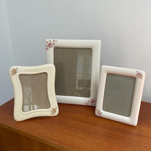 Vintage Ceramic Floral Picture Frames