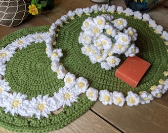 Crochet Flower Washcloth Pattern BUNDLE (PDF Download)