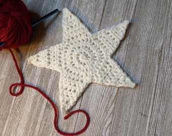 Crochet Star Applique Pattern: 5-Inch Instant PDF Download