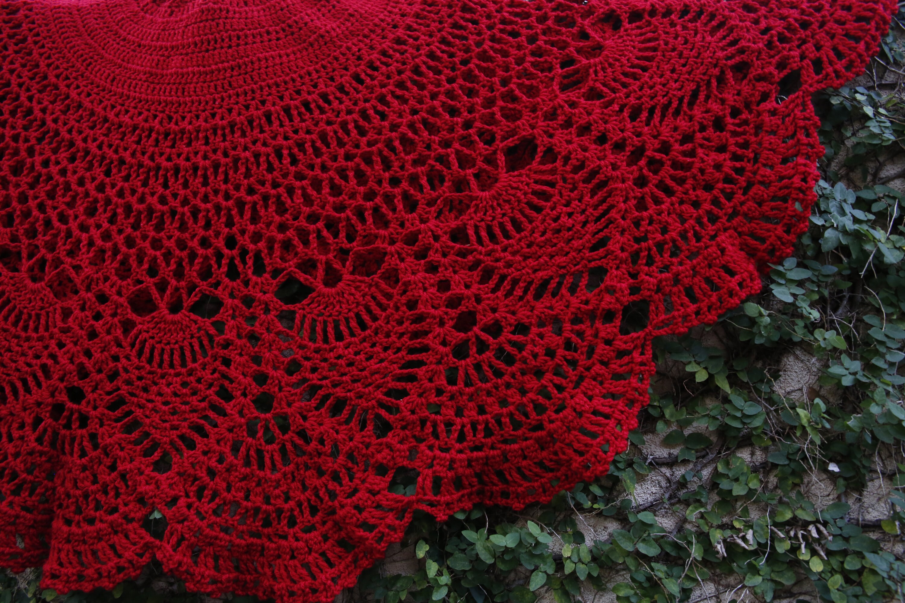 Large 60 inch Cranberry Pineapple Crochet Christmas Tree Skirt Etsy