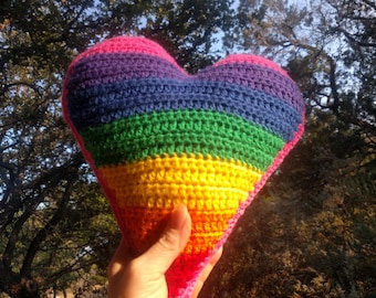 Rainbow Bundle 3 Heart Size Crochet Pattern Instant Pdf Pattern Download