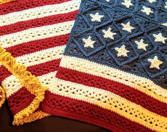 Crochet American Flag Pattern Bundle: Boho Mini 2026, 2.0, Heart Plush (PDF Download