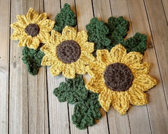 Crochet Sunflower Pattern ***Instant Downloadable PDF file*** Sunflowers for PEACE for Ukraine ~ Sun Flower Crochet Pattern