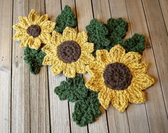 Crochet Sunflower Pattern ***Instant Downloadable PDF file*** Sunflowers for PEACE for Ukraine ~ Sun Flower Crochet Pattern