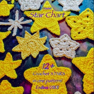 Crochet Star Patterns: 12-in-1 Star Chart (PDF Pattern) - Etsy