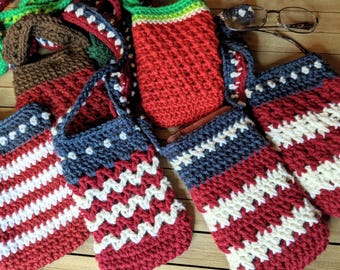 Crochet Phone Pouch Pattern: 3 Tote Designs (PDF Download)