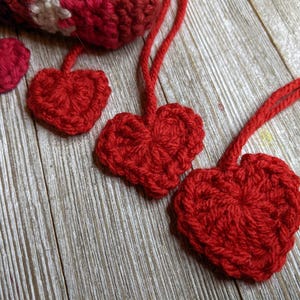 Tiny Crochet Heart Pattern Bundle: Valentine&#39;s Day Charms (PDF Pattern)