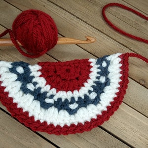 Tiny Americana Bunting Crochet US Flag Bunting Crochet PATTERN Listing for American Flag Bunting Crochet Pdf Pattern pattern only image 3