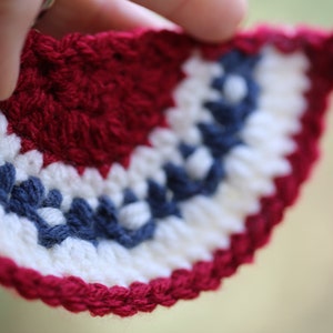 Tiny Americana Bunting Crochet US Flag Bunting Crochet PATTERN Listing for American Flag Bunting Crochet Pdf Pattern pattern only image 2