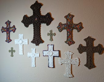 Crochet Jeweled Cross Pattern: Dragons Tear, Easter Decor (PDF Download)