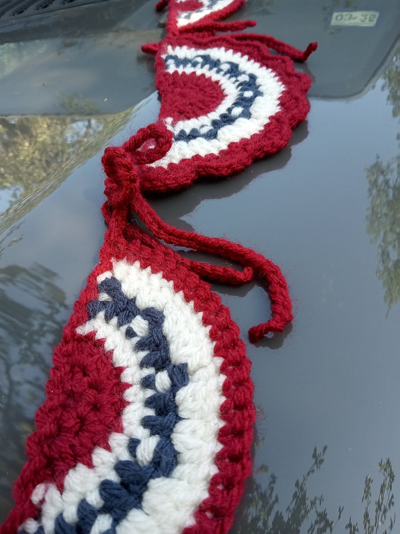 Tiny Americana Bunting Crochet US Flag Bunting Crochet PATTERN Listing for American Flag Bunting Crochet Pdf Pattern pattern only image 4