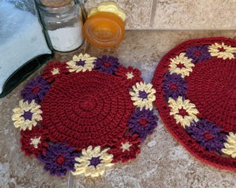 Crochet Daisy Flower Washcloth Pattern (PDF Download)