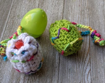 Crochet Easter Egg Bags Pattern, Yarn Confetti, Toy Treat (PDF Download)