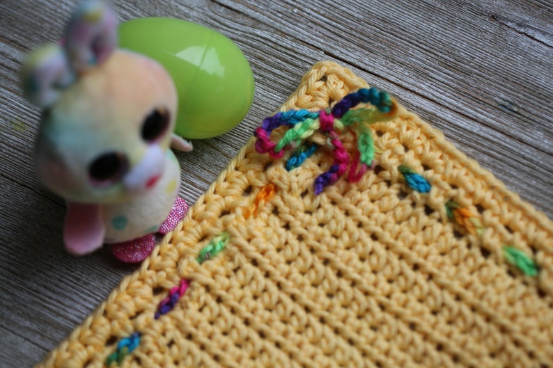 Washcloth Dishcloth Crochet Pattern, Americana, Spring, Favcolor