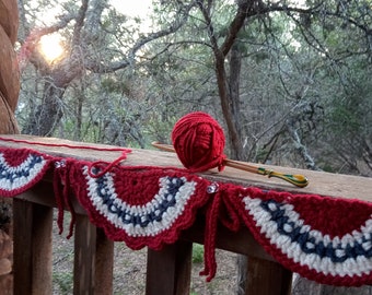 Tiny Americana Bunting ~ Crochet US Flag Bunting **Crochet PATTERN** Listing for American Flag Bunting Crochet **Pdf Pattern** pattern only