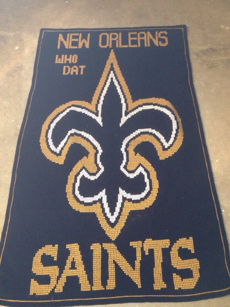 New Orleans Saints Afghan