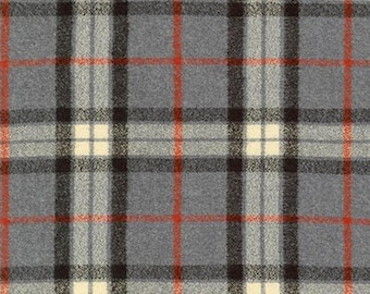 Smokey Gray Plaid Flannel Scarf. Grey, Black, Red & WhiteChoose Your Style- Infinity or Oblong