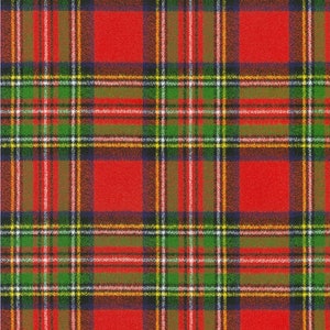 Holiday Cheer Plaid  Flannel Scarf. Colors: Red, Green, Yellow, White  & Blue. Choose Your Style- Infinity or Oblong