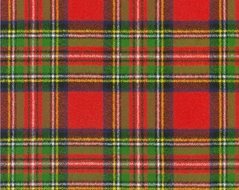 Holiday Cheer Plaid  Flannel Scarf. Colors: Red, Green, Yellow, White  & Blue. Choose Your Style- Infinity or Oblong
