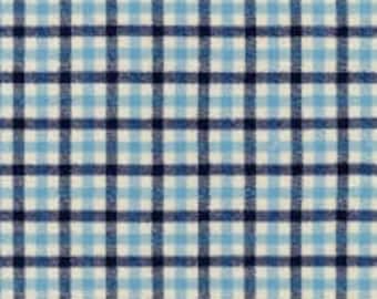 Waterfall Blue Plaid Flannel Scarf. Blue and White.Choose Your Style- Infinity or Oblong/Long