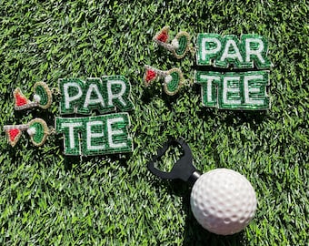 Boucles d'oreilles perles de rocaille de golf