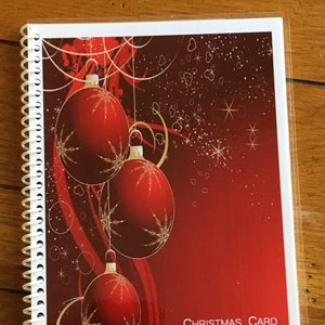 Weihnachtskarte Adressbuch 8 Jahre Personalisiertes Geschenk Roter Einband Design