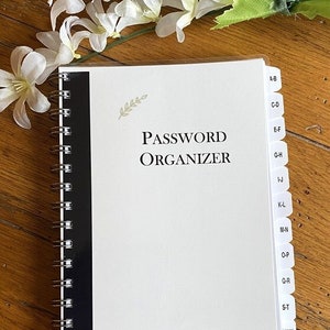 PASSWORD Book Internet Address Book with A-Z Tabs SB Personalized Free