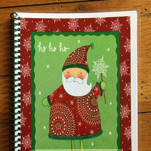 Cartão de Natal Livro de Endereços 8 anos Presente Personalizado Ho Ho Ho Santa Capa Design