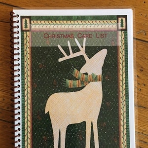 Weihnachtskarte Adressbuch 8 Jahre Personalisiertes Geschenk Hirsch Cover Design