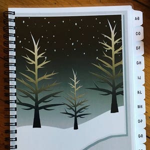Weihnachtskarte Adressbuch mit A-Z TABS 8 Jahre Geschenk Winter