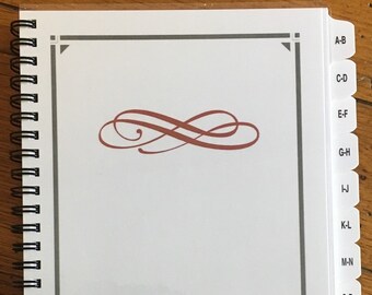 PASSWORD Book Internet Address Journal with A-Z Tabs (Swirl) Personalized Free