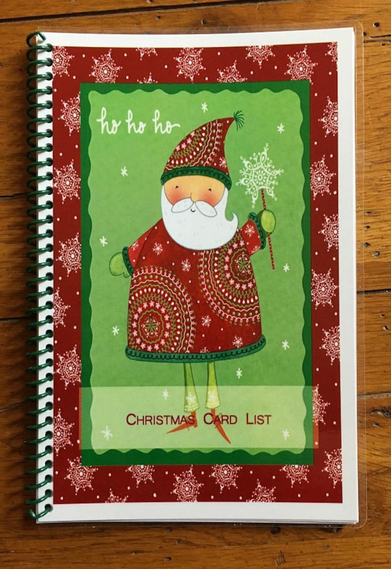 Christmas Card Address Book 8 Yrs Personalized Gift Ho Ho Ho Etsy