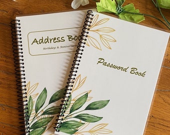 Adressbok och lösenordsbok presentset GRATIS personlig anpassning