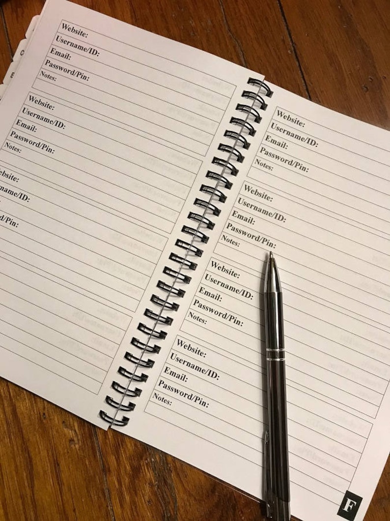 Address Book With AZ Tabs and Password Book Personalized Gift Etsy