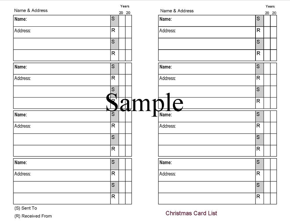 LARGE PRINT Christmas Card Address Book With A-Z Tabs Candle ...