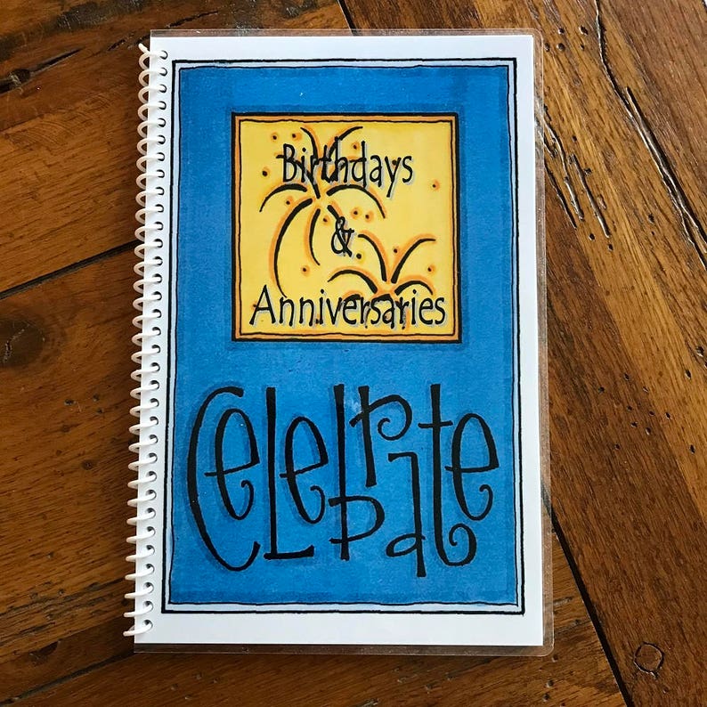 Birthdays and Anniversaries Book Calendar Personalized Gift Etsy UK