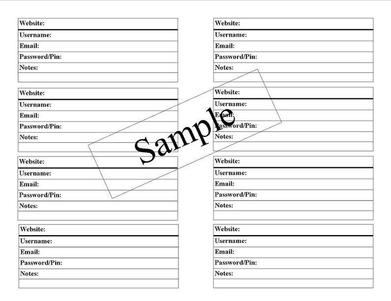 Large Print PASSWORD Book Address Book with AZ Tabs Etsy