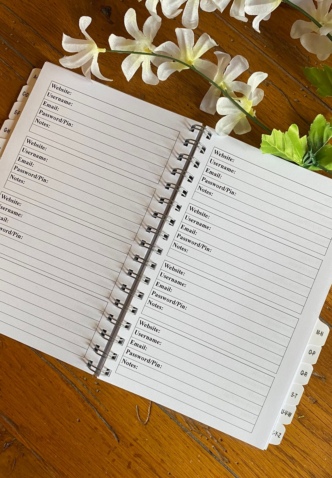 Password Book With Alphabetical Tabs: Large Print , Internet Password Book , Alphabetical - View #14